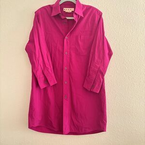 Marni Casual Button down midi dress purple size medium